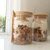 Glass Jar 500ml with Bamboo Lid and Spoon - Round