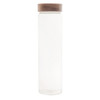 Glass Pasta Jar 1.2L with Acacia Wood Lid - Tall Round