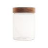 Glass Jar 1L with Acacia Wood Lid - Round