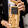 Glass Jar 1.75L with Bamboo Lid - Square