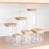 Glass Jar 500ml with Bamboo Lid - Square