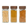 Glass Spice Jar 125ml with Acacia Wood Shaker Lid - Square