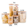 Glass Herb & Spice Jar 200ml with Bamboo Lid - Round