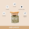 Glass Herb & Spice Jar 75ml with Bamboo Lid - Round