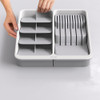 Joseph Joseph DrawerStore Expandable Tiered Cutlery, Utensil, Gadget & Knife Tray - Stone
