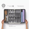 Joseph Joseph DrawerStore Expandable Tiered Cutlery, Utensil, Gadget & Knife Tray - Stone