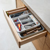 Joseph Joseph DrawerStore Expandable Cutlery, Utensil & Gadget Tray - Stone