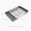 Joseph Joseph DrawerStore Expandable Cutlery, Utensil & Gadget Tray - Stone
