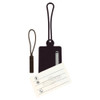 Silicone Luggage Tags with Zip Pullers 2 Pack - Black & Pink