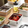 Algo Stainless Steel Rectangle Container with Detachable Lid - 650ml