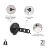 brabantia Portable Clothes Hook with Suction Cup - Black