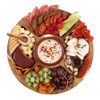 Alfresco Lane 5 Compartment Round Grazing Platter with Lid - Acacia Wood