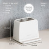 YouCopia Ledge Toothbrush Holder 2 Slot - White