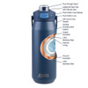 Oasis Capri Insulated Stainless Steel Drink Bottle 750ml - Indigo