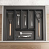 Howards 6 Compartment Cutlery Tray 55cm - Dark Grey