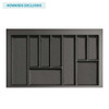 Howards 9 Compartment Cutlery Tray 75cm - Dark Grey