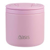 Oasis Stainless Steel Insulated Food Flask 500ml with Spork - Blush