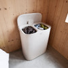 Joseph Joseph Tota 2 Twin 90L Separation Laundry Basket - Pale Mushroom