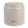 Oasis Stainless Steel Insulated Food Flask 700ml with Spork - Stone