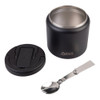 Oasis Stainless Steel Insulated Food Flask 700ml with Spork - Black