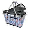 Sachi Insulated Carry Basket with Lid - Santorini