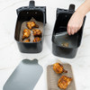 Nostik Rectangular Dual Basket Air Fryer Liner - 4 Pack