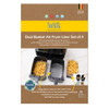 Nostik Rectangular Dual Basket Air Fryer Liner - 4 Pack