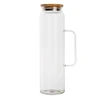 Glass Laundry Liquid Bottle 1L with Bamboo Lid