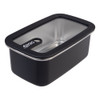Oasis Microwave Safe Stainless Steel Rectangular Container 1.1L - Black