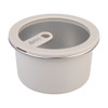 Oasis Microwave Safe Stainless Steel Round Container 680ml - Oat