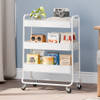Howards 3 Tier Metal Mesh Trolley - White
