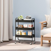 Howards 3 Tier Metal Mesh Trolley - Black