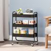 Howards 3 Tier Metal Mesh Trolley - Black