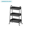 Howards Pyramid 3 Tier Metal Mesh Trolley - Black