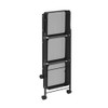 Howards 3 Tier Folding Metal Mesh Trolley - Black