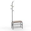 Howards 2 Tier Shoe Rack Bench with Coat Rack