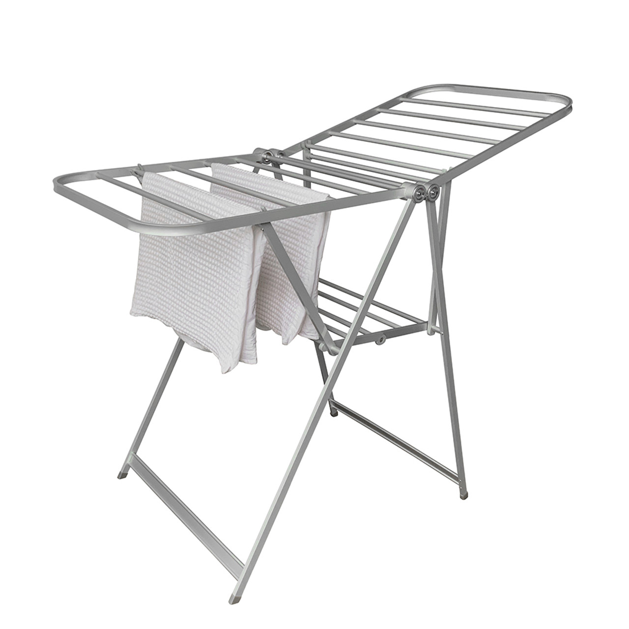 Aluminium AFrame Clothes Airer Silver Howards Storage World