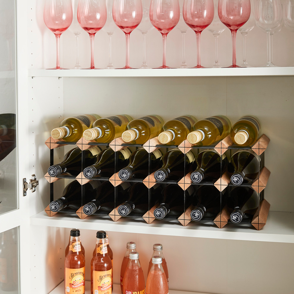 Howards Rustic Mahogany Timber Wine Rack 4x2 (12 Bottle) Howards