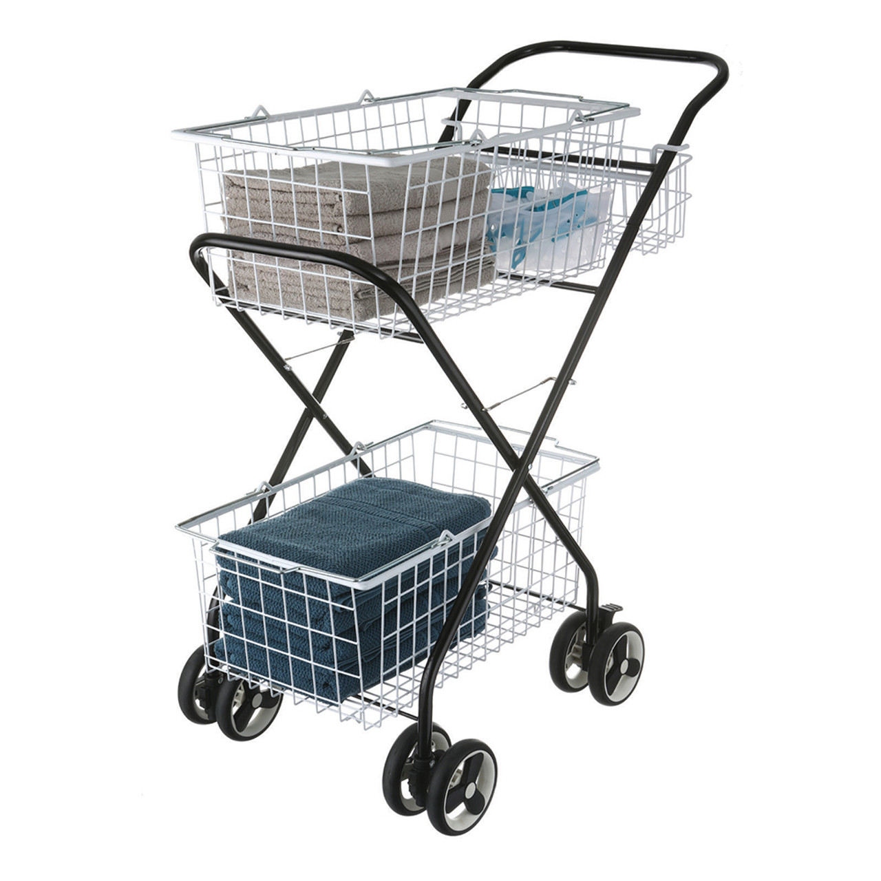 2 Tier Multipurpose Basket Trolley Howards Storage World