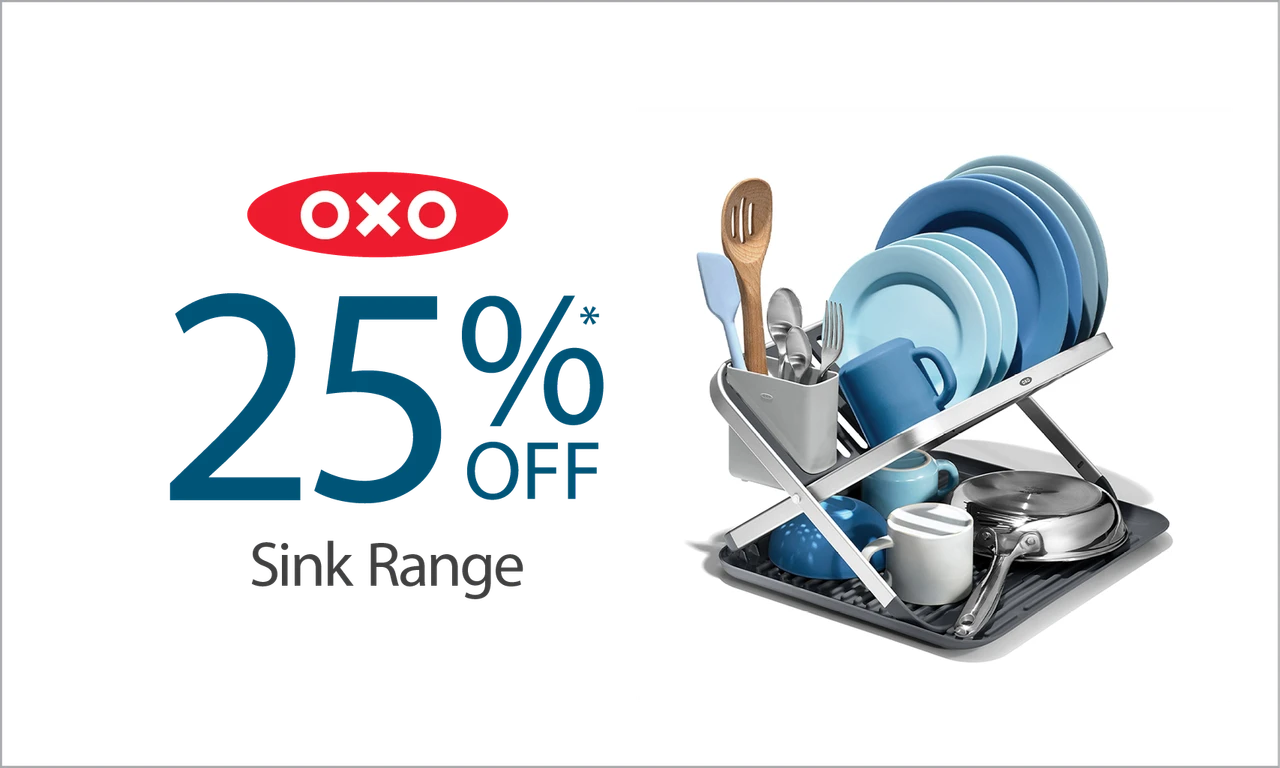 25% off OXO sink range