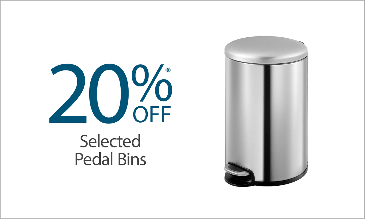 20% off selected pedal bins