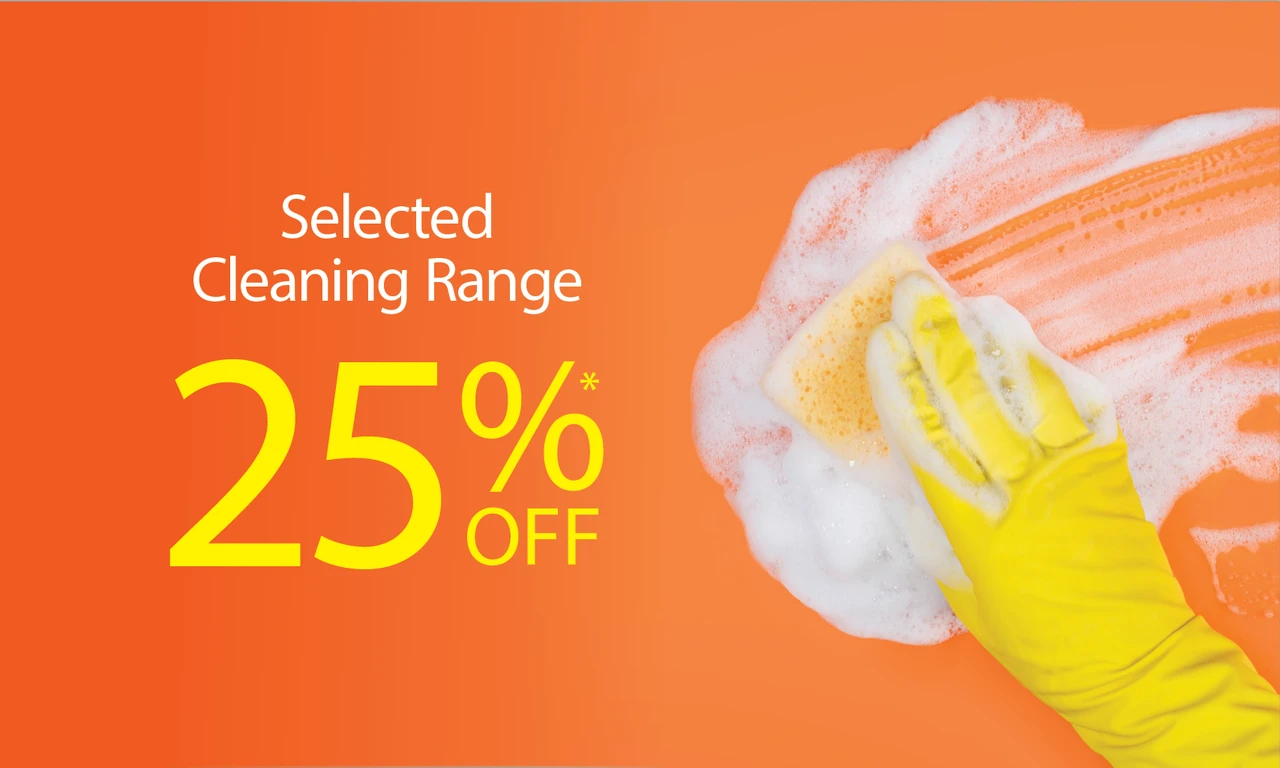 25% off selected cleaning items