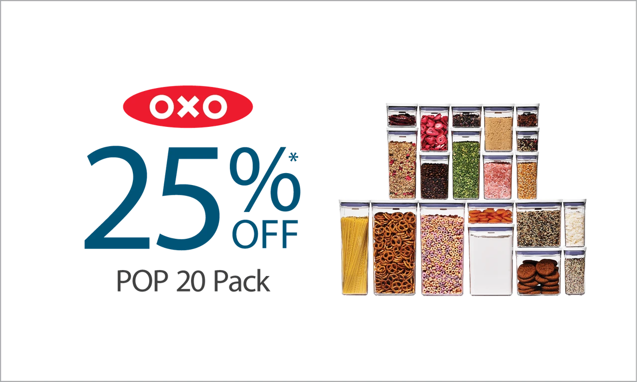 25% off OXO POP 20 pack