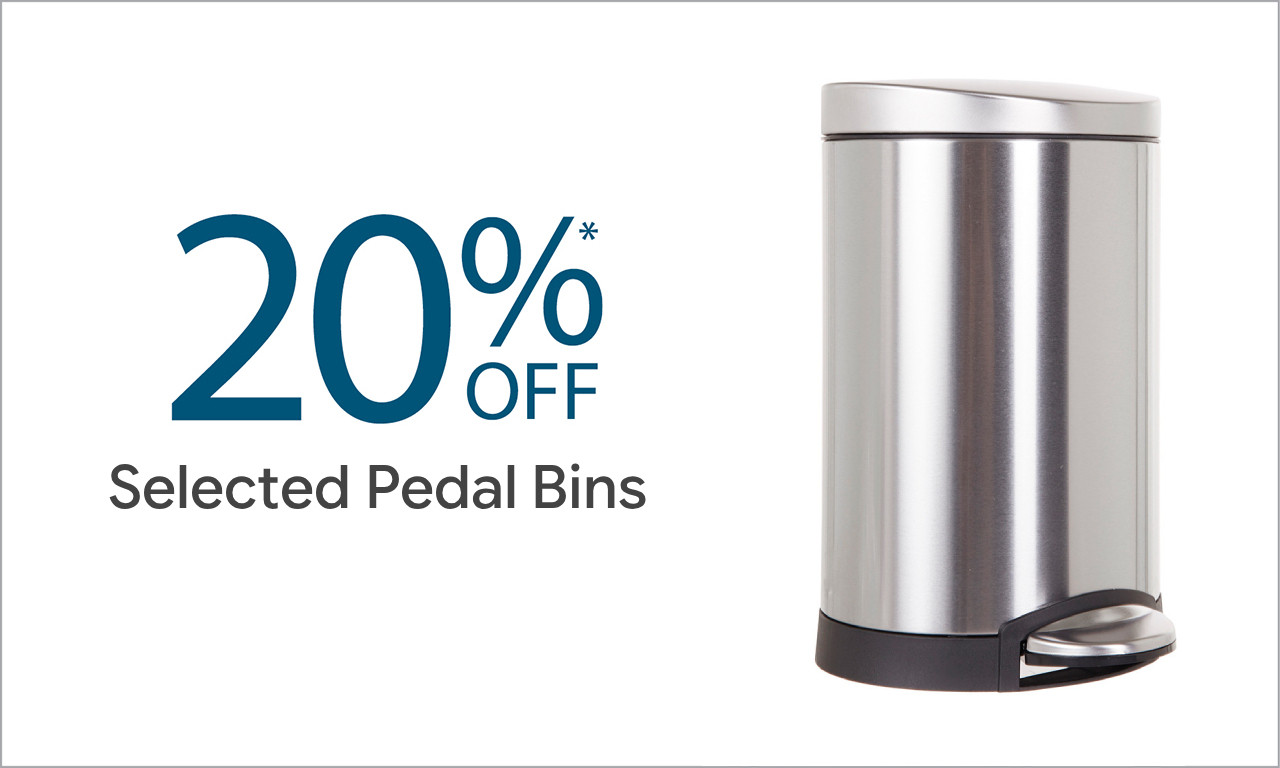 20% off selected pedal bins