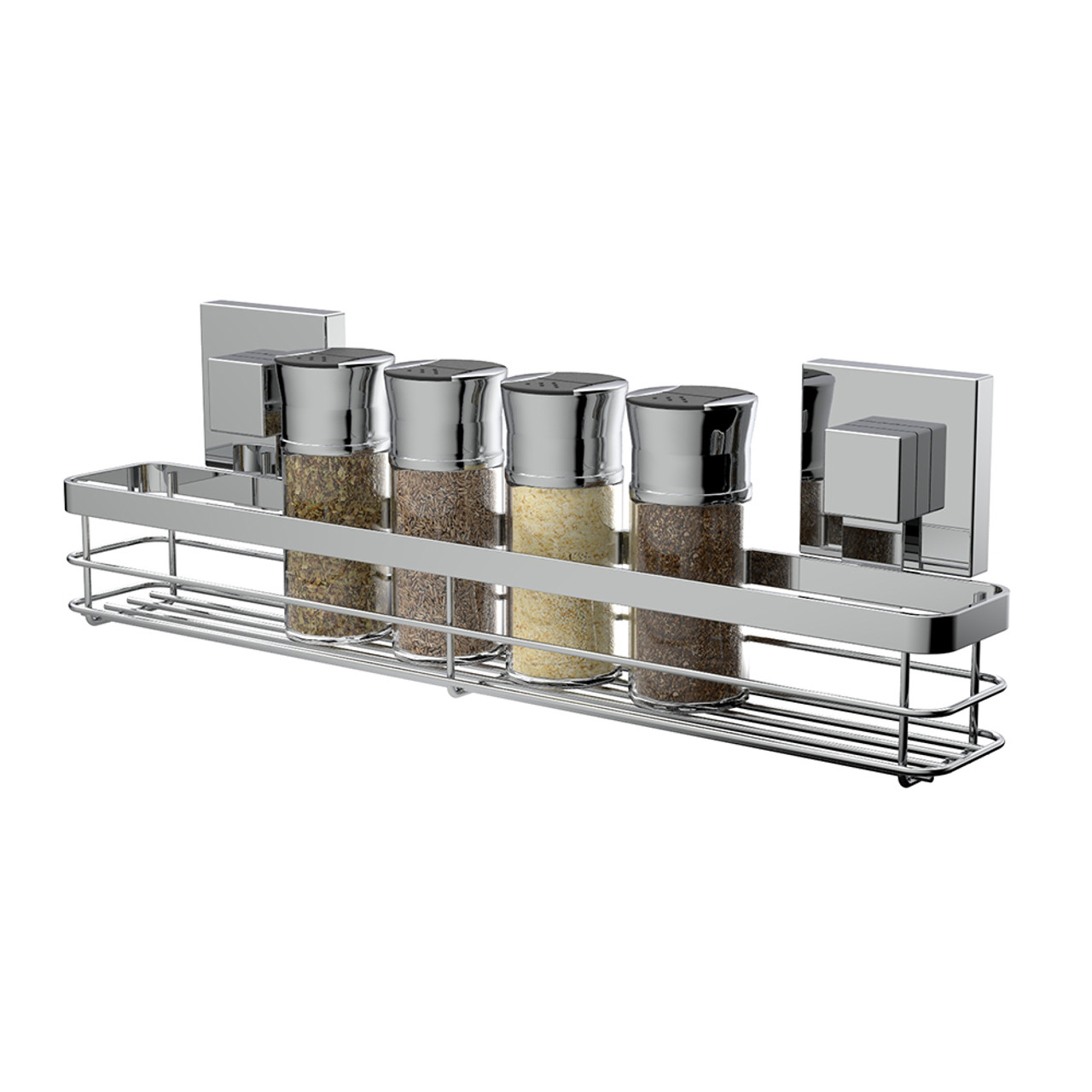 EvoVac Suction Kitchen Spice Rack Chrome Howards Storage World