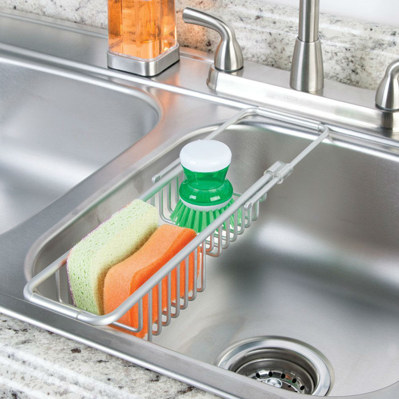 iDesign Metro Aluminium Over the Sink Caddy Howards Storage World