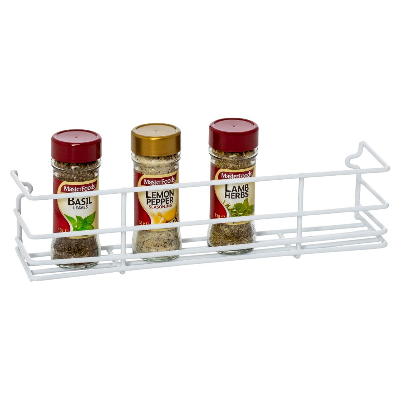 Howards Wire Wall Mountable Spice Rack Small White Howards