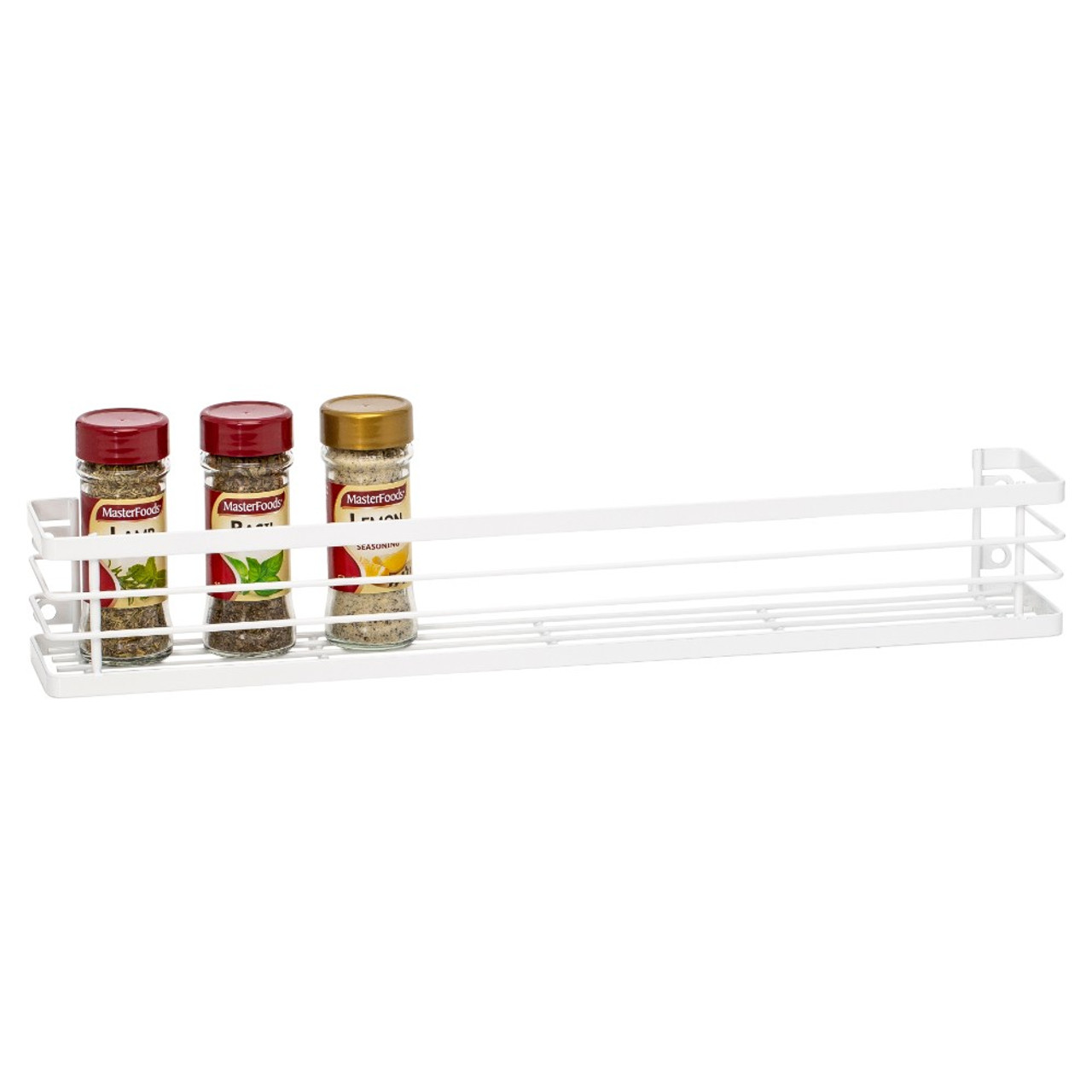 Howards Powder Coated Wire Wall Mountable Spice Rack Large White