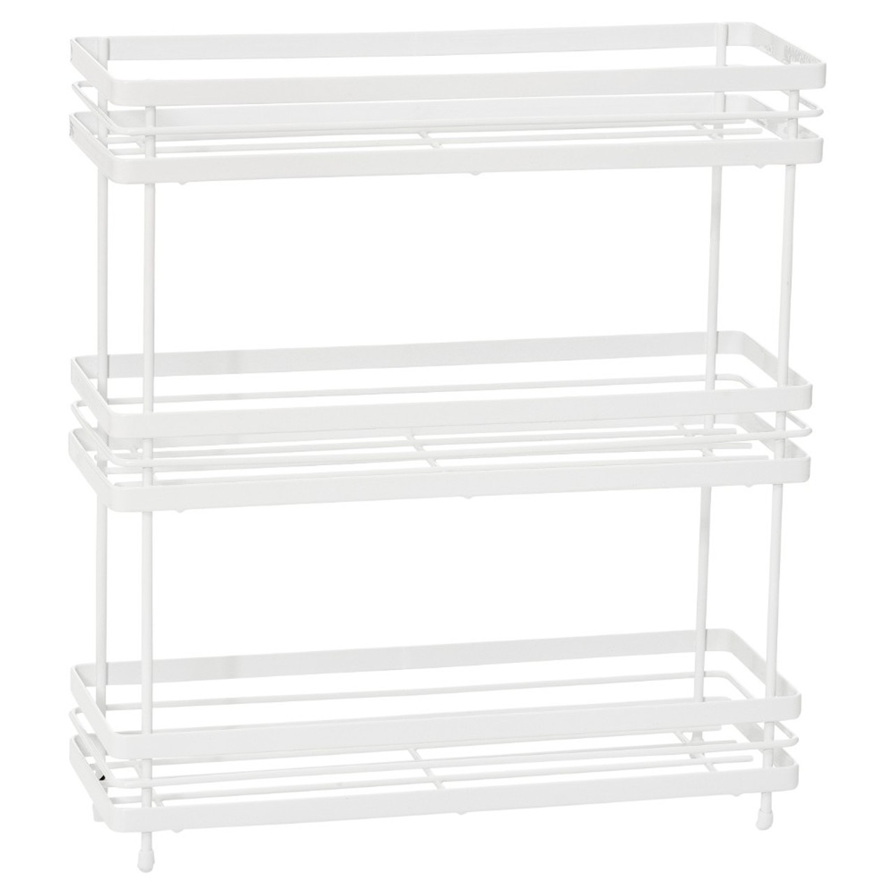 Howards Powder Coated Wire Freestanding 3 Tier Spice Rack White