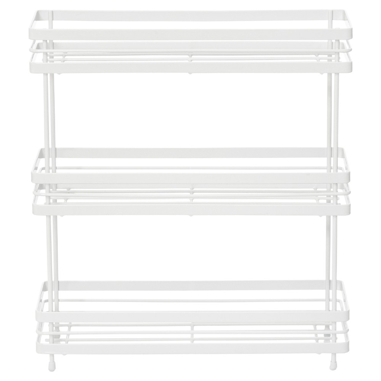 Howards Powder Coated Wire Freestanding 3 Tier Spice Rack White